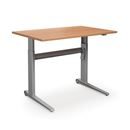 Höj och sänkbart skrivbord Dallas, rak, LxB 1200x800 mm, bok/silver