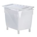 Plastbehållare Flinta, 210 l, vit, livsmedelsgodkänd