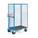 Hyllvagn, öppen långsida, utan hyllplan, ljusblå