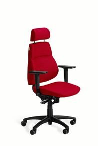 Bild på Kontorsstol Sverigestolen 817 Ekonomi, tyg Gaja Classic, röd