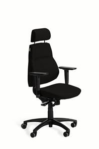 Bild på Kontorsstol Sverigestolen 817 Ekonomi, tyg Gaja Classic, svart