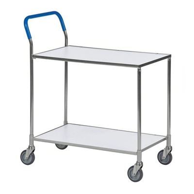 Bordsvagn Orust, med 2 laminathyllor, vit