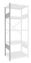 Lagerhylla  Hyllgavelstege, öppen, DxH 700x2500, vit