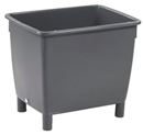 Plastbehållare Flinta, 210 l, grå
