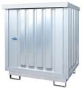 Miljöskåp för fat, 2x200 liter, galvad