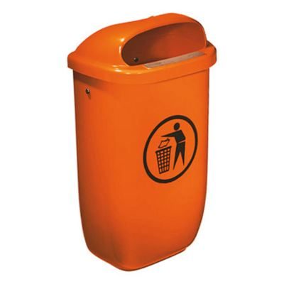 Soptunna Rudolf, volym 50 l, orange