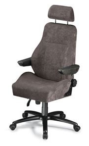 Bild på Kontorsstol Sverigestolen 9080 24H, plyschtyg, grå