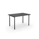 Bord DUO-C, rak skiva, LxB 1200x800 mm, mörkgrå/svart