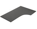 Skrivbordsskiva Hörna, höger, LxB 1800x1200 mm, mörkgrå