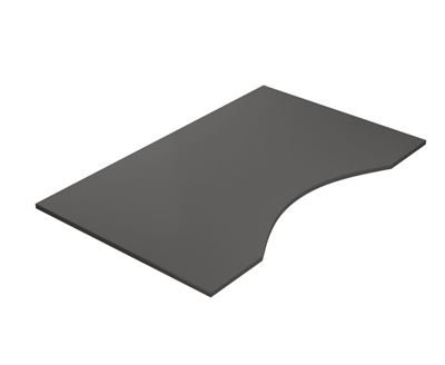 Skrivbordsskiva Maguttag, LxB 1800x1000 mm, mörkgrå