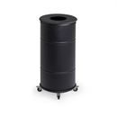 Soptunna Brooklyn Bin Big, H 810 mm, hjul, singel med lock, svart