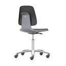 Arbetsstol Bimos Labsit, fem fötter med hjul, sits Supertec, antracit