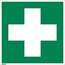 Nödskylt, efterlysande, första hjälpen, 150x150 mm, aluminium, 10 st/fp