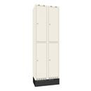 Klädskåp Sonesson Flex, 4 dörrar i 2 skåp, BxD 300x400 mm/skåp, vit dörr och stomme