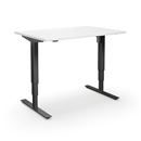 Höj och sänkbart skrivbord Atlanta, rak, LxB 1400x800 mm, vit/svart