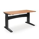 Höj och sänkbart skrivbord Denver, rak, LxB 1800x800 mm, bok/svart