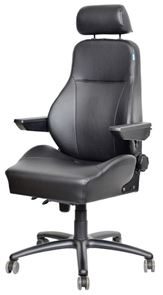 Bild på Kontorsstol Sverigestolen 9080 24H, konstläder, svart