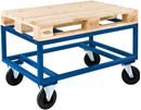Pallvagn, för halvpall, höjd 650 mm, blå, nylonhjul