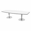 Konferensbord Strike, för 8 personer, 2800x1200 mm, vit/krom