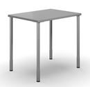 Bord DUO-C, rak skiva, LxB 800x600 mm, mörkgrå/silver