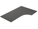 Skrivbordsskiva Hörna, höger, LxB 1800x1200 mm, mörkgrå