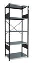 Lagerhylla  Svart/Galvad, grund, BxDxH 1000x600x2500, öppen
