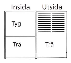 Skärmvägg Silence rak 800x1500 mm, tyg/trä, Ljusgrå, Björk