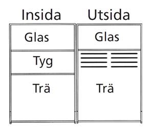 Skärmvägg Silence rak med glasöverdel 800x1500 mm, tyg-glas/ trä-glas, Ljusgrå, Björk