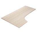Skrivbordsskiva Hörna, vänster, LxB 2000x1200 mm, ek