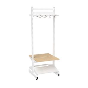 Klädfack Savalen, dubbelsidig, B 600 mm, vit, modell D, grund