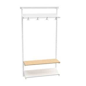 Klädfack Savalen, vägghängd, B 900 mm, vit, modell D, grund