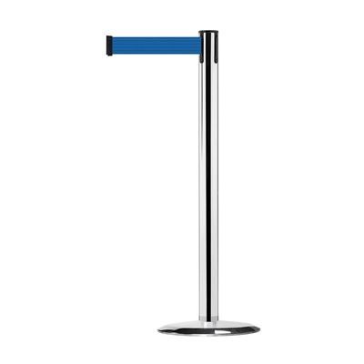 Avspärrningsstolpe Tensabarrier Advance, 3,65 m, stolpe: rostfri, band: blå