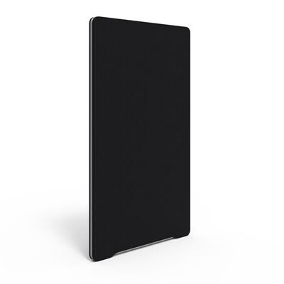 Golvskärm Edge, 1800x1000 mm, svart, grå