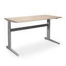 Höj och sänkbart skrivbord Dallas, rak, LxB 1800x800 mm, ek/silver