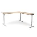Höj och sänkbart hörnskrivbord Atlanta Trend, höger, LxB 2000x1800 mm, ek/vit