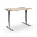 Höj och sänkbart skrivbord Atlanta, rak, LxB 1200x800 mm, ek/silver