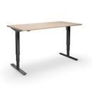 Höj och sänkbart skrivbord Atlanta, rak, LxB 1600x800 mm, ek/svart
