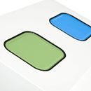 Skåp för källsortering, 2x125 liter,med kärl i plåt