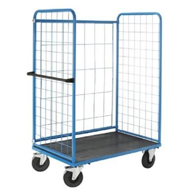 Rullbur med trådgaller Ilotar, lastkapacitet 500 kg, massivgummihjul, lastyta LxB 1140 x 730 mm