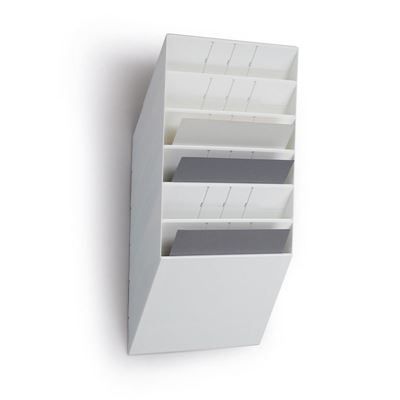 Blankettfack Flexiboxx 6-fack, liggande A4. Vit