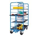 Hyllvagn Ilotar, 2 gavlar, lastyta 1175 x 800 mm, massivgummi