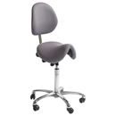 Sadelstol Dalton, grå tygsits, med ryggstöd, freefloat