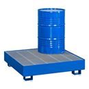 Fatpall med gallerdurk, 4 oljefat, 310 liter