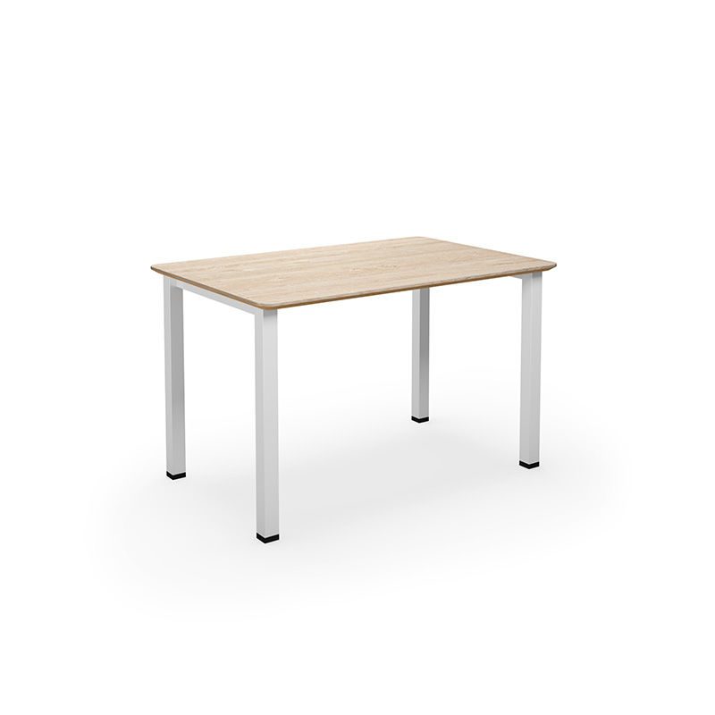 Bord DUO-U Trend, rak skiva, runda hörn LxB 1200x800 mm, ek/svart ...