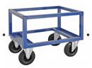 Pallvagn, för halvpall, höjd 650 mm, blå, nylonhjul