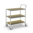 Hyllvagn Telma ESD, 4 länkhjul, 3 hyllor, LxBxH 850 x 435 x 950 mm, 2 med broms