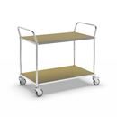 Hyllvagn Telma ESD, 4 länkhjul, 2 hyllor, LxBxH 1070 x 585 x 940 mm, 2 med broms