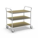 Hyllvagn Telma ESD, 4 länkhjul, 3 hyllor, LxBxH 1070 x 585 x 940 mm, 2 med broms