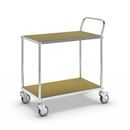 Hyllvagn Telma ESD, 4 länkhjul, 2 hyllor, LxBxH 850 x 435 x 950 mm, 2 med broms