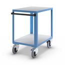 Rullvagn Adrian, lastyta LxB 750 x 550 mm, ljusblå RAL 5012